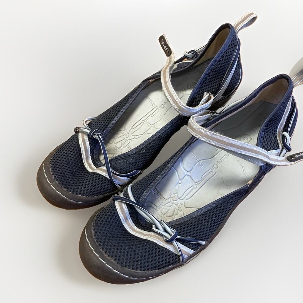 JAMBU Hazel Women's Strappy Flats Sandal Size 8M Blue